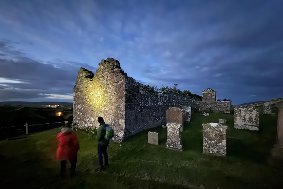 Ceanglan Chaluim Chille Projections, Medieval Kintyre Kilkivan Church. Credit CHARTS.V