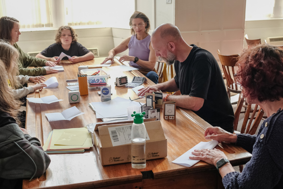 Ceanglan Chaluim Chille Zine Workshop, Campbeltown Museum, August 2026, With Artist Eòghann Mac Colla. Credit CHARTS. Photography Kevin Mackaveney (3)